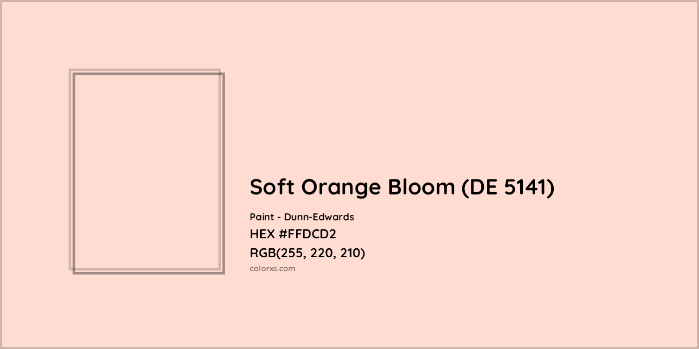 HEX #FFDCD2 Soft Orange Bloom (DE 5141) Paint Dunn-Edwards - Color Code
