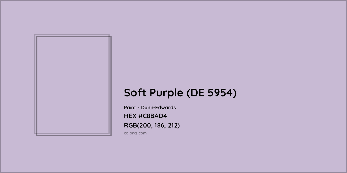 HEX #C8BAD4 Soft Purple (DE 5954) Paint Dunn-Edwards - Color Code