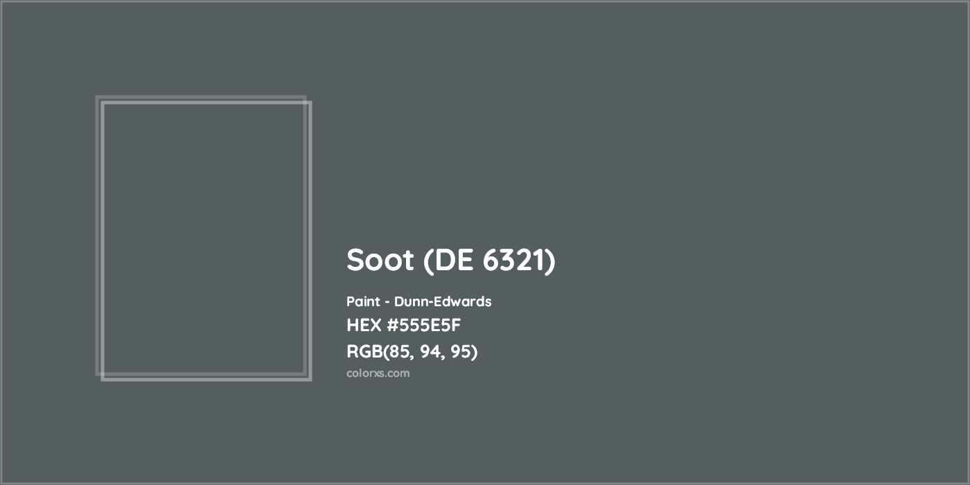 HEX #555E5F Soot (DE 6321) Paint Dunn-Edwards - Color Code