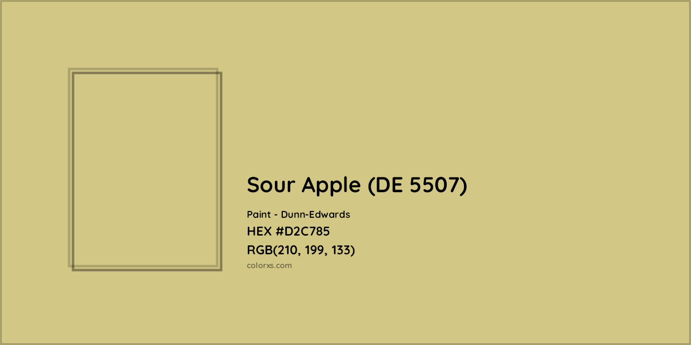HEX #D2C785 Sour Apple (DE 5507) Paint Dunn-Edwards - Color Code