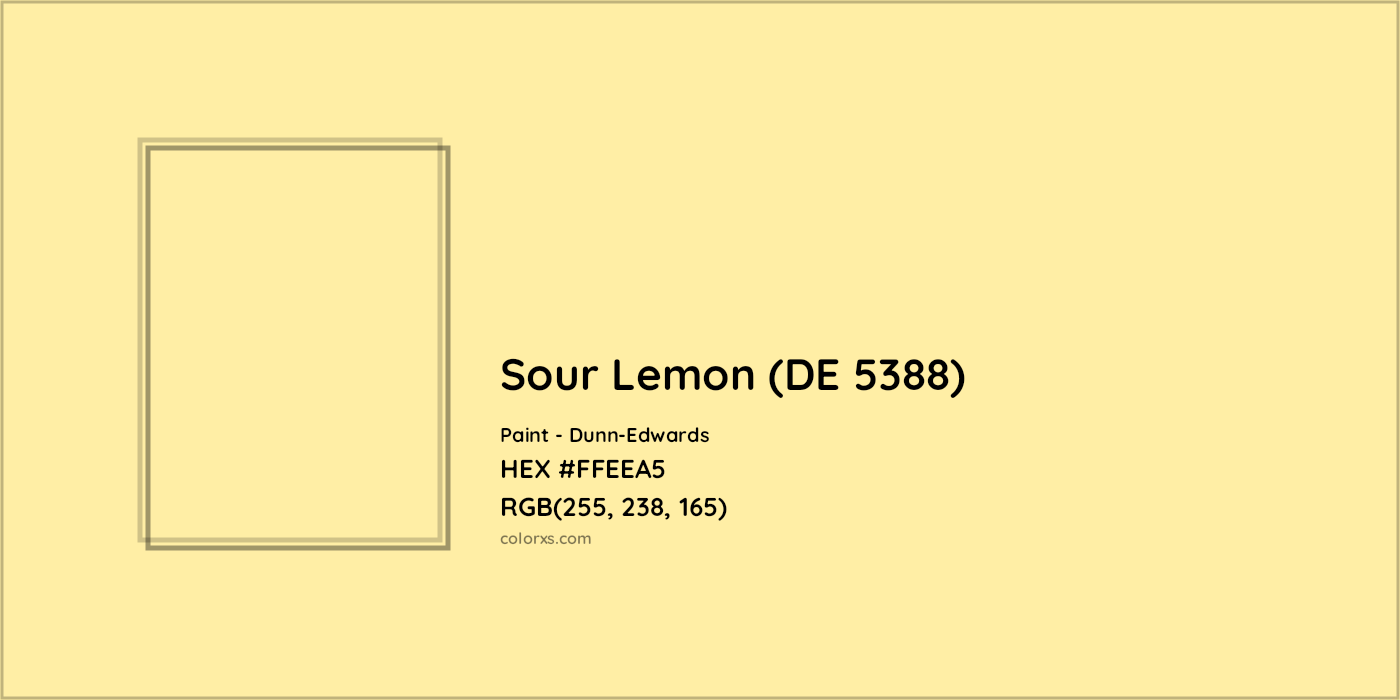 HEX #FFEEA5 Sour Lemon (DE 5388) Paint Dunn-Edwards - Color Code