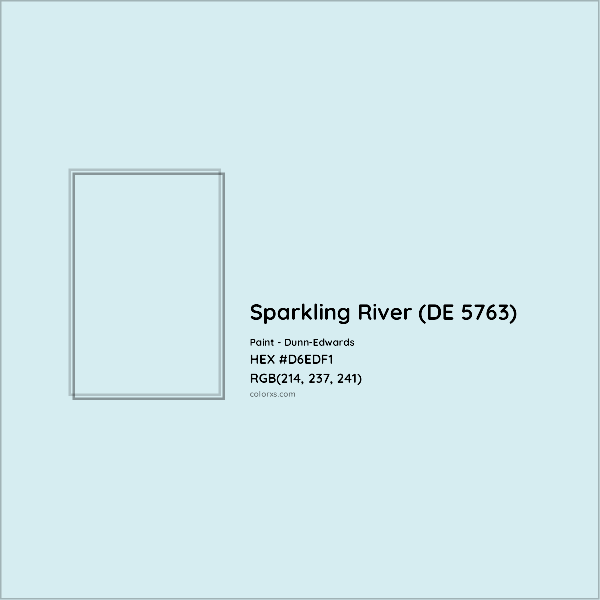 HEX #D6EDF1 Sparkling River (DE 5763) Paint Dunn-Edwards - Color Code