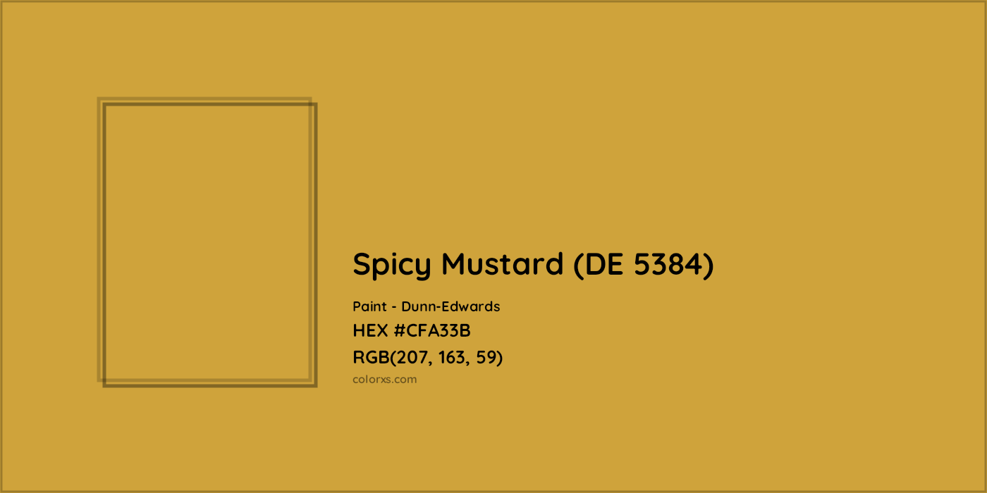 HEX #CFA33B Spicy Mustard (DE 5384) Paint Dunn-Edwards - Color Code