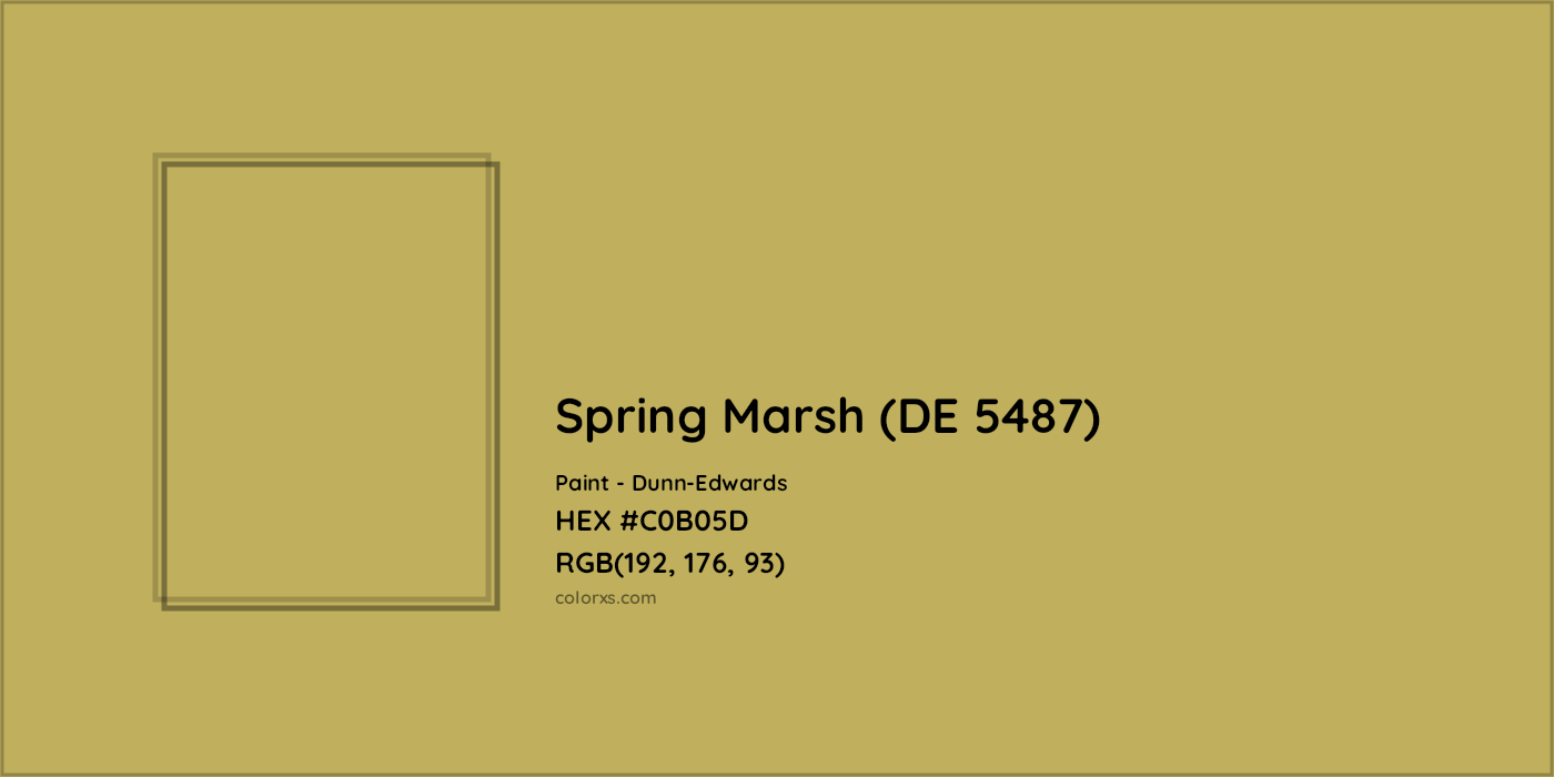 HEX #C0B05D Spring Marsh (DE 5487) Paint Dunn-Edwards - Color Code