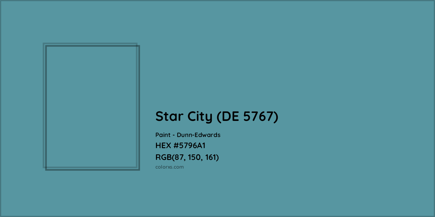 HEX #5796A1 Star City (DE 5767) Paint Dunn-Edwards - Color Code