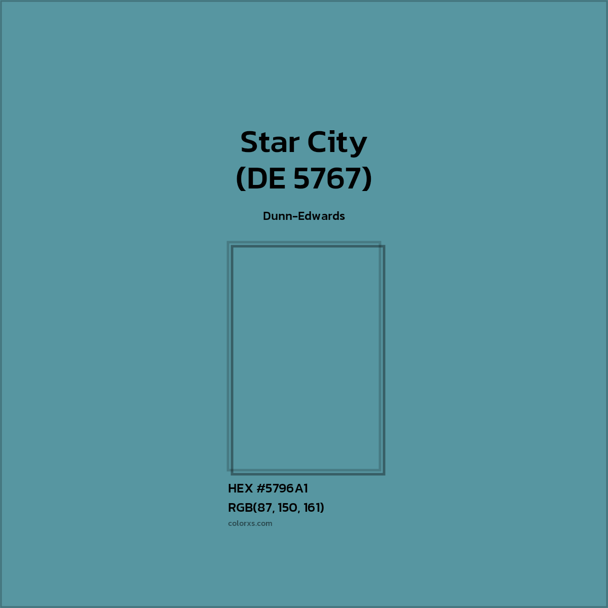 HEX #5796A1 Star City (DE 5767) Paint Dunn-Edwards - Color Code