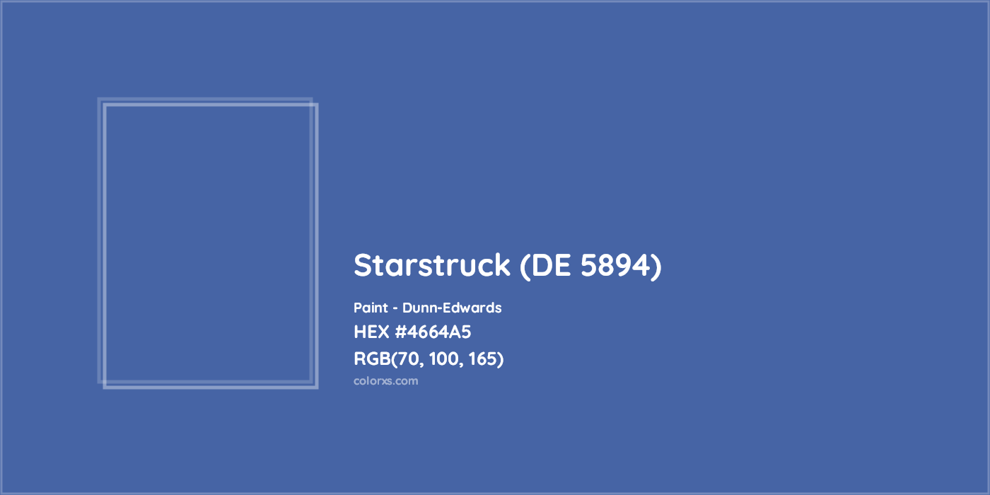 HEX #4664A5 Starstruck (DE 5894) Paint Dunn-Edwards - Color Code