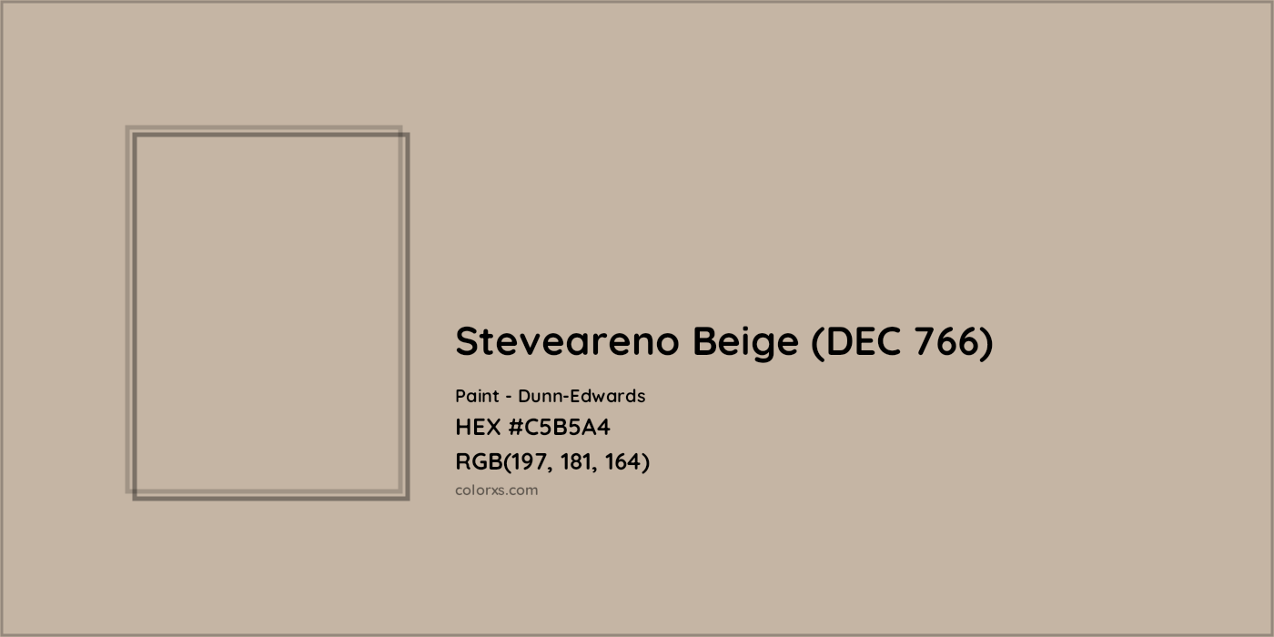 HEX #C5B5A4 Steveareno Beige (DEC 766) Paint Dunn-Edwards - Color Code