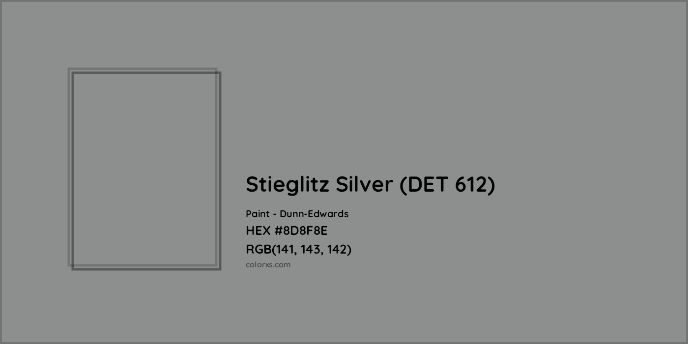 HEX #8D8F8E Stieglitz Silver (DET 612) Paint Dunn-Edwards - Color Code