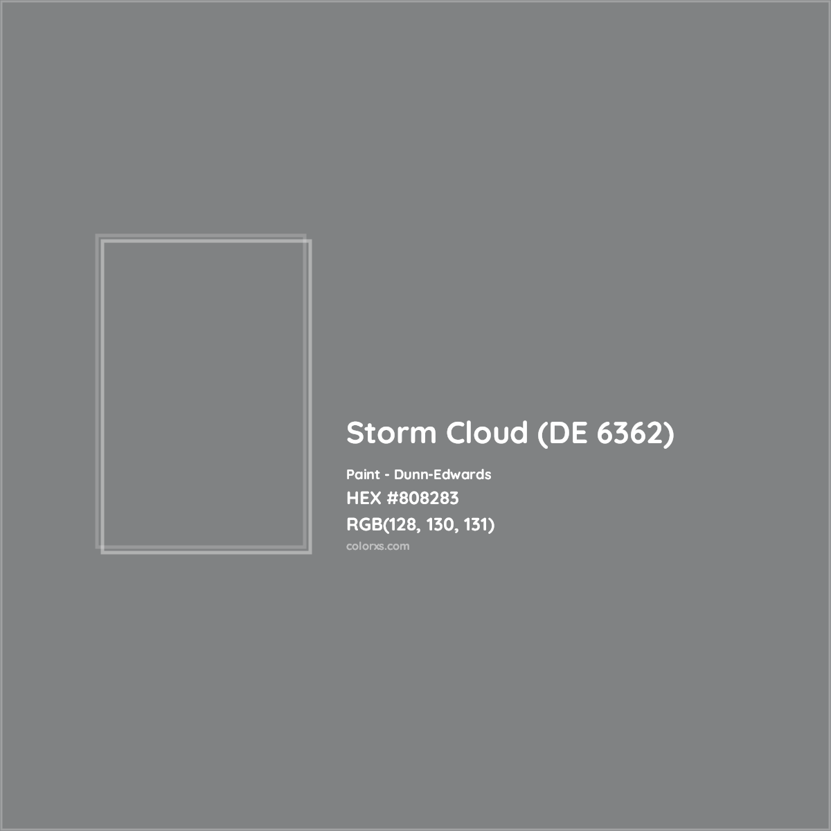 HEX #808283 Storm Cloud (DE 6362) Paint Dunn-Edwards - Color Code