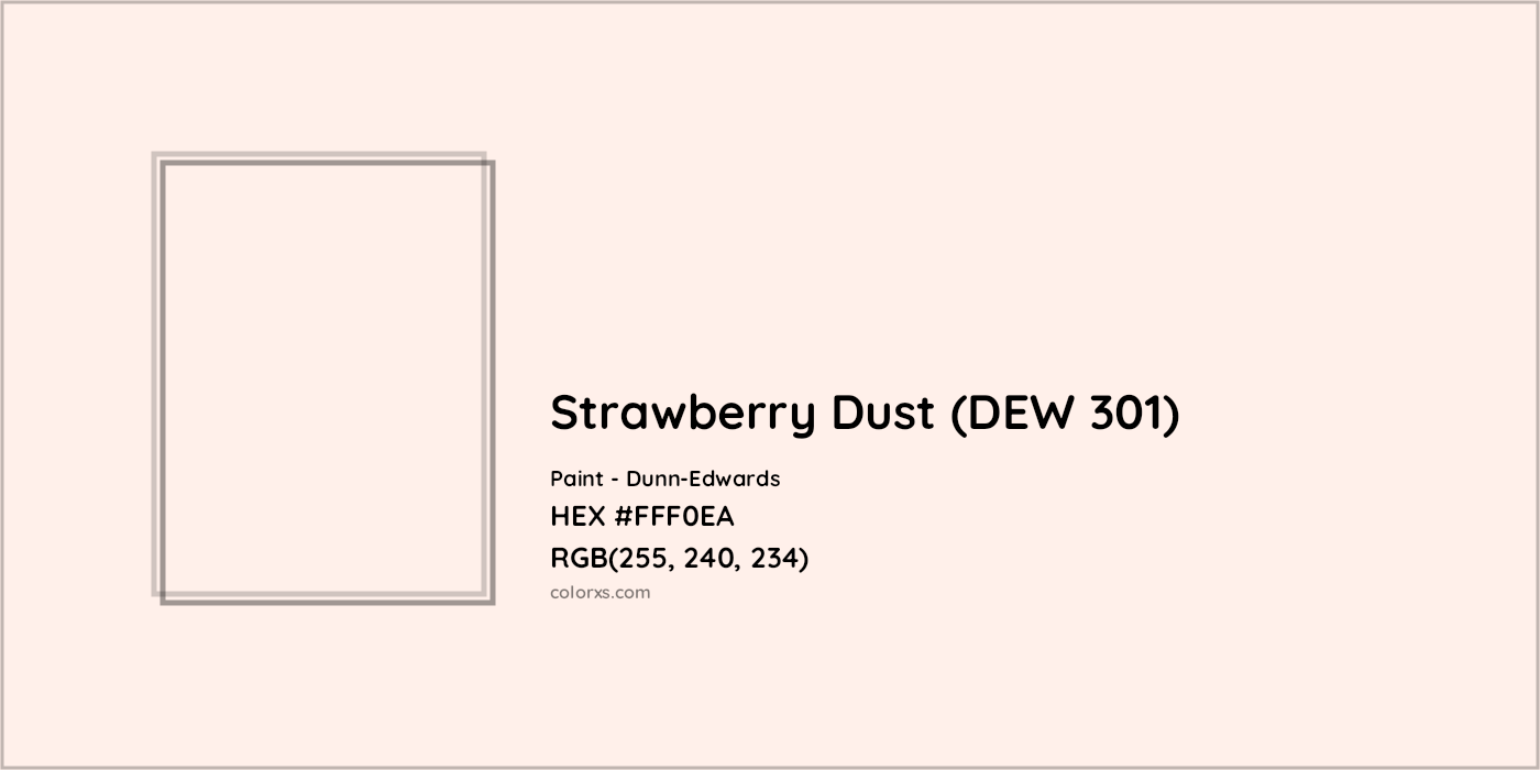 HEX #FFF0EA Strawberry Dust (DEW 301) Paint Dunn-Edwards - Color Code