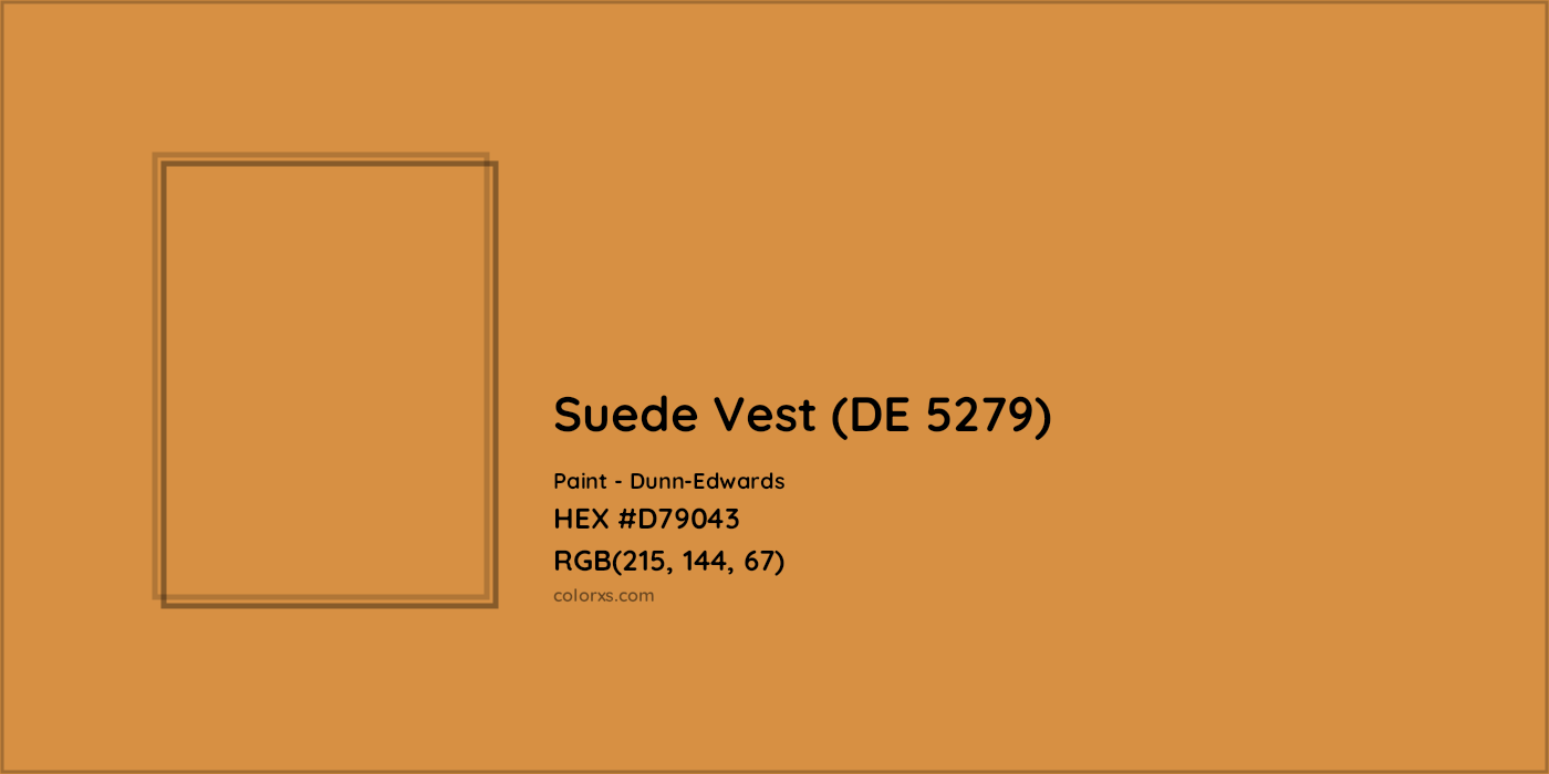 HEX #D79043 Suede Vest (DE 5279) Paint Dunn-Edwards - Color Code