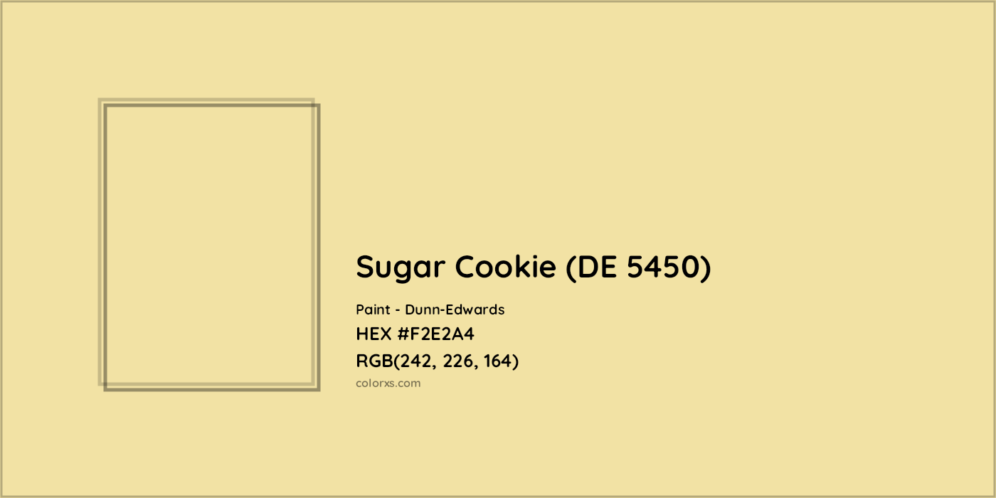 HEX #F2E2A4 Sugar Cookie (DE 5450) Paint Dunn-Edwards - Color Code