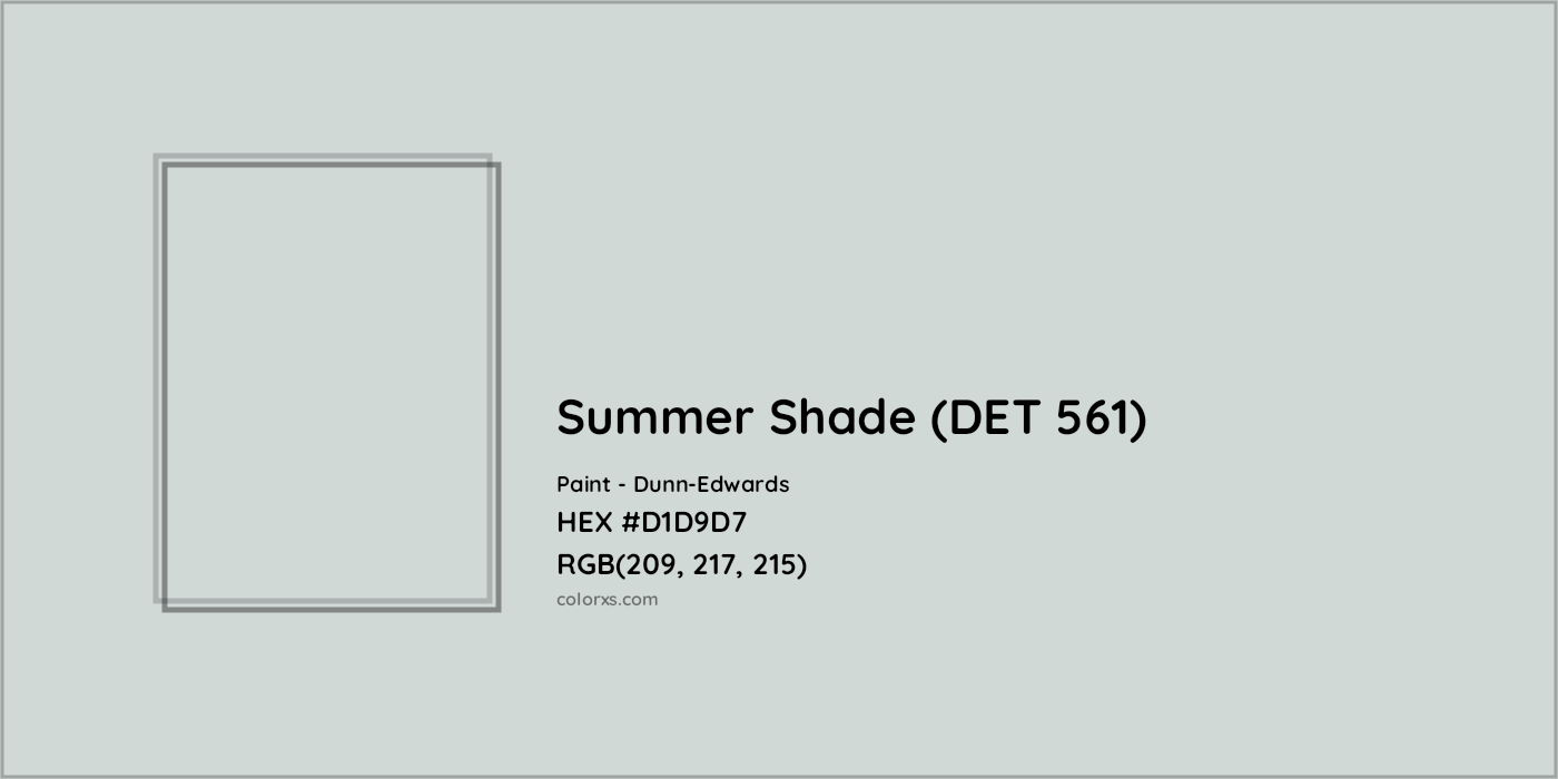 HEX #D1D9D7 Summer Shade (DET 561) Paint Dunn-Edwards - Color Code