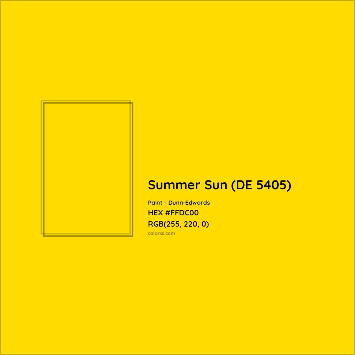 HEX #FFDC00 Summer Sun (DE 5405) Paint Dunn-Edwards - Color Code