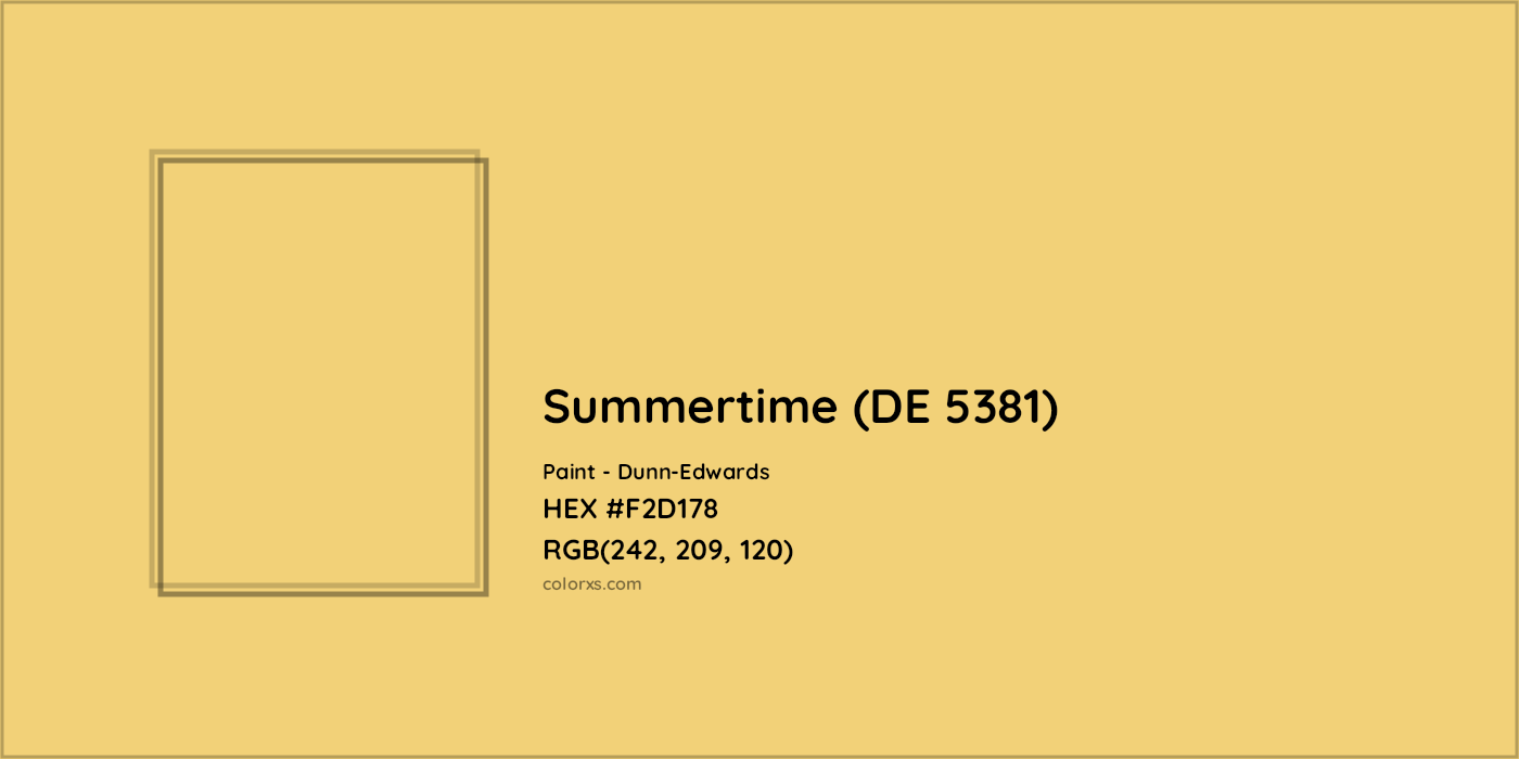 HEX #F2D178 Summertime (DE 5381) Paint Dunn-Edwards - Color Code