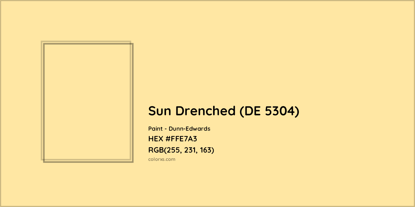 HEX #FFE7A3 Sun Drenched (DE 5304) Paint Dunn-Edwards - Color Code