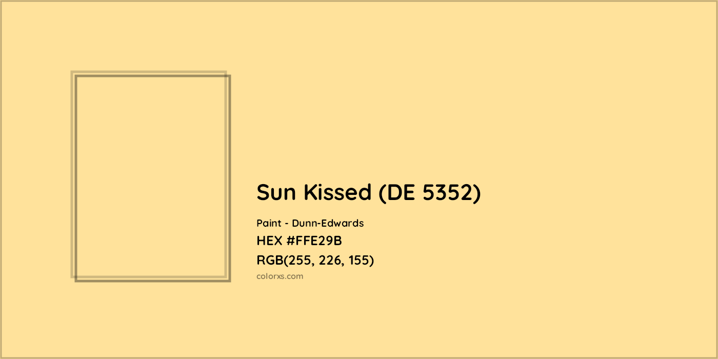 HEX #FFE29B Sun Kissed (DE 5352) Paint Dunn-Edwards - Color Code