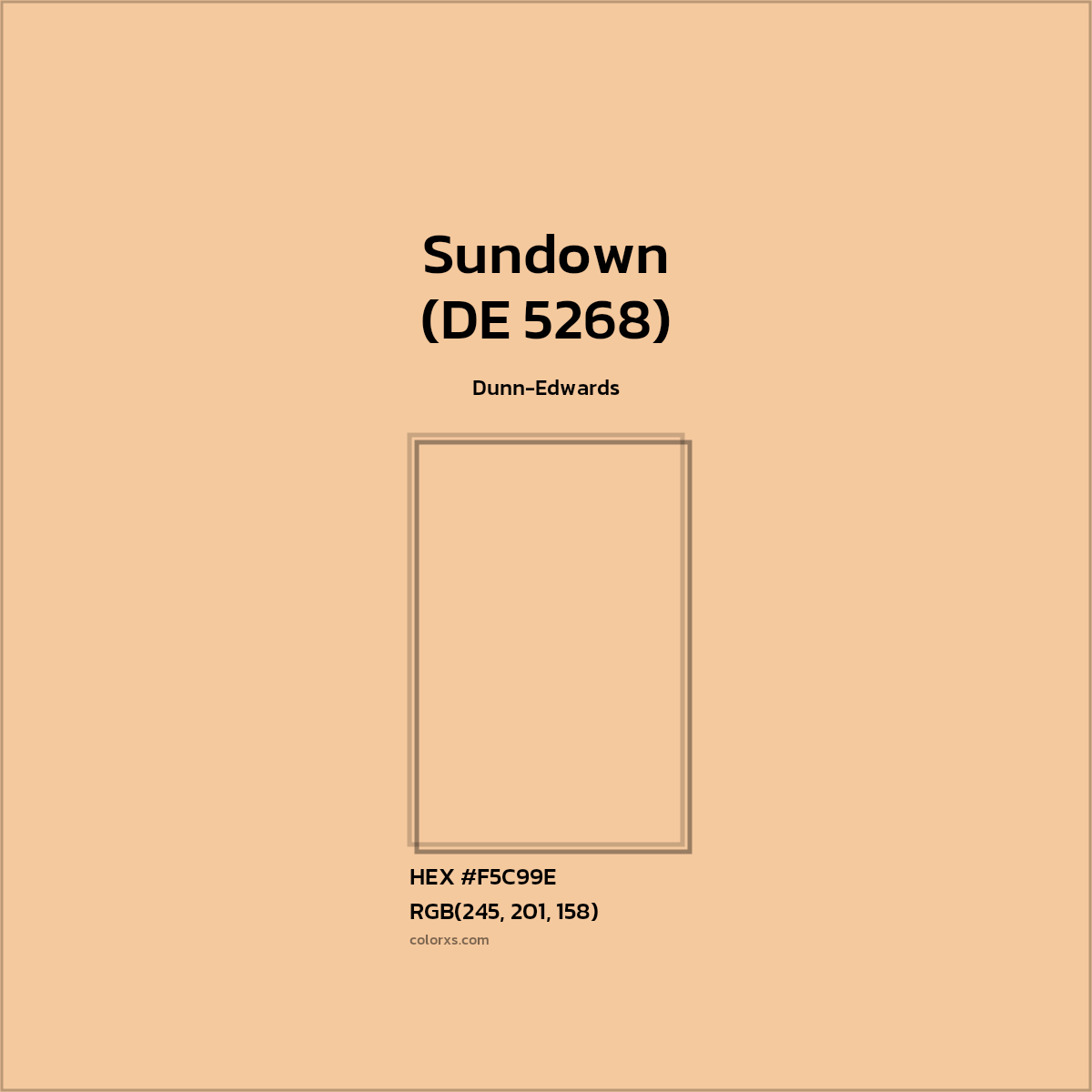 HEX #F5C99E Sundown (DE 5268) Paint Dunn-Edwards - Color Code