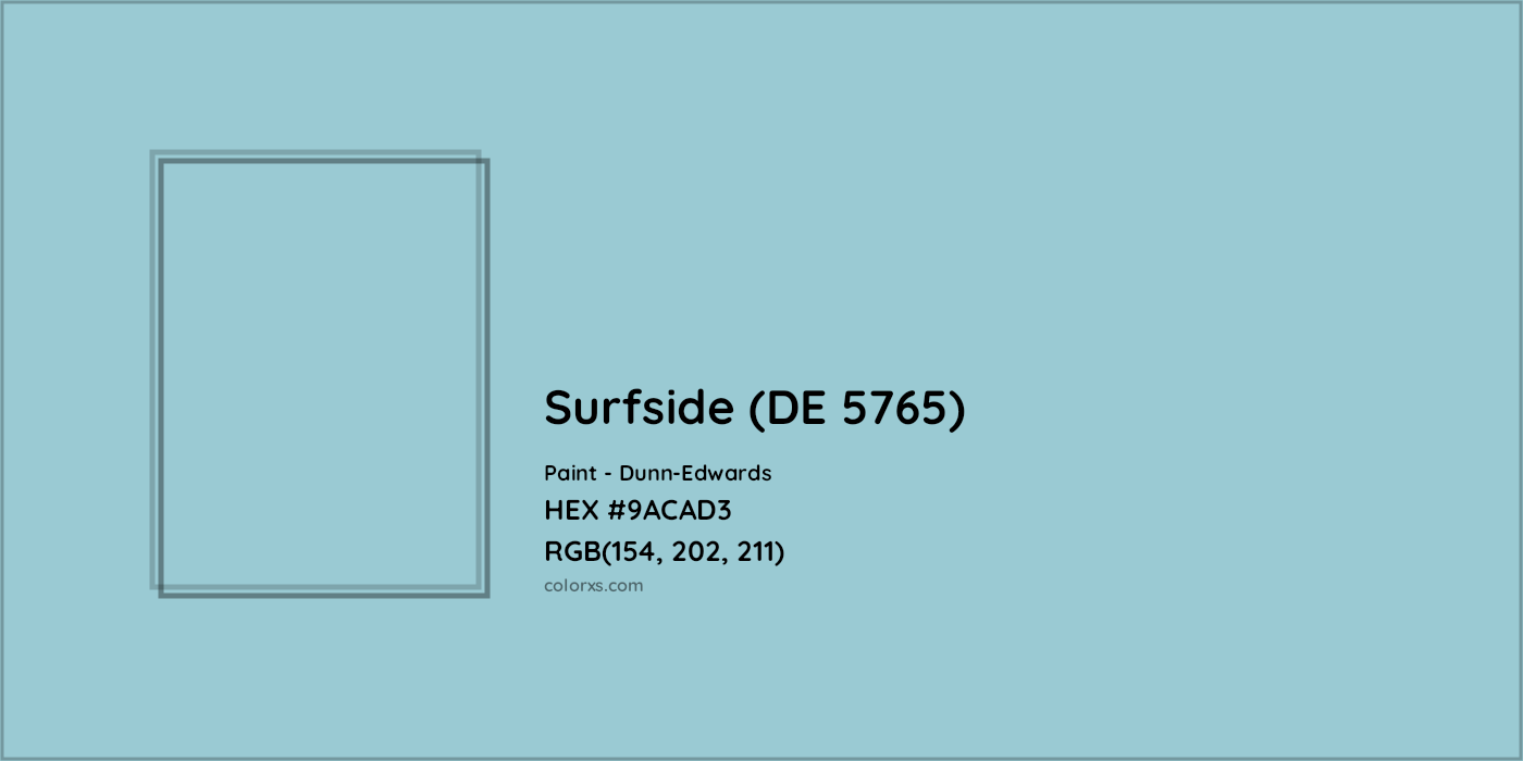 HEX #9ACAD3 Surfside (DE 5765) Paint Dunn-Edwards - Color Code