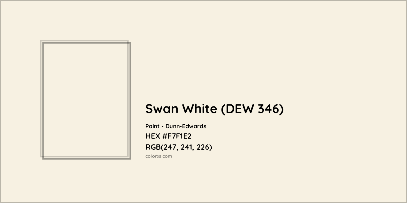 HEX #F7F1E2 Swan White (DEW 346) Paint Dunn-Edwards - Color Code