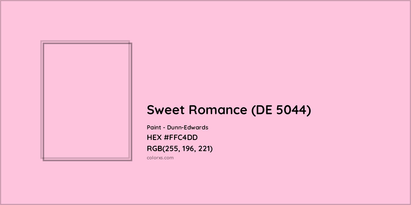 HEX #FFC4DD Sweet Romance (DE 5044) Paint Dunn-Edwards - Color Code