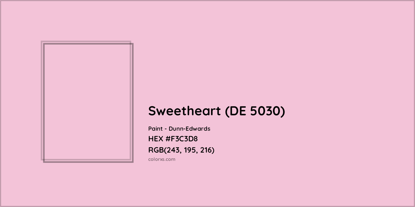 HEX #F3C3D8 Sweetheart (DE 5030) Paint Dunn-Edwards - Color Code
