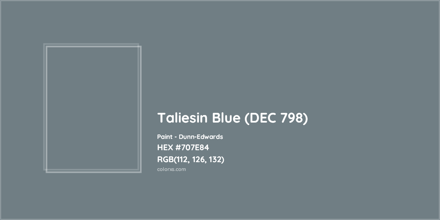 HEX #707E84 Taliesin Blue (DEC 798) Paint Dunn-Edwards - Color Code