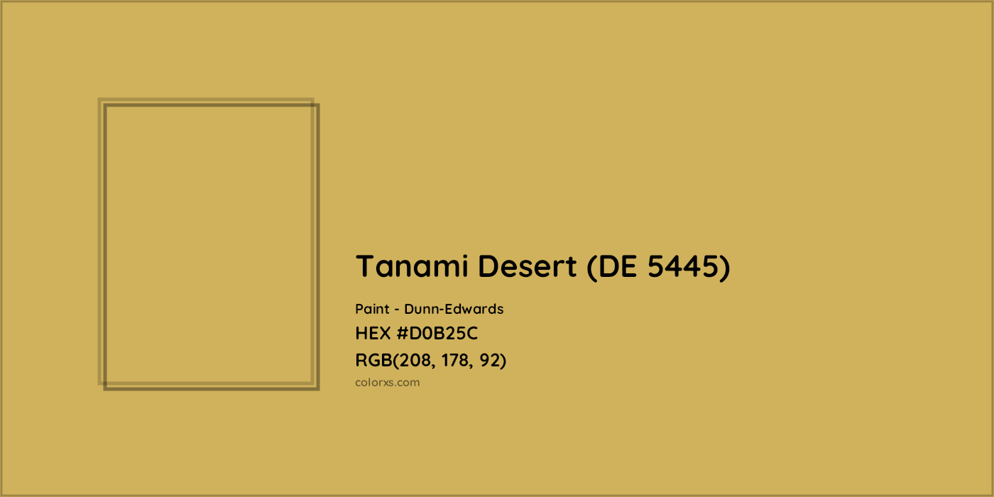HEX #D0B25C Tanami Desert (DE 5445) Paint Dunn-Edwards - Color Code