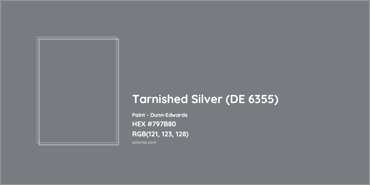 HEX #797B80 Tarnished Silver (DE 6355) Paint Dunn-Edwards - Color Code