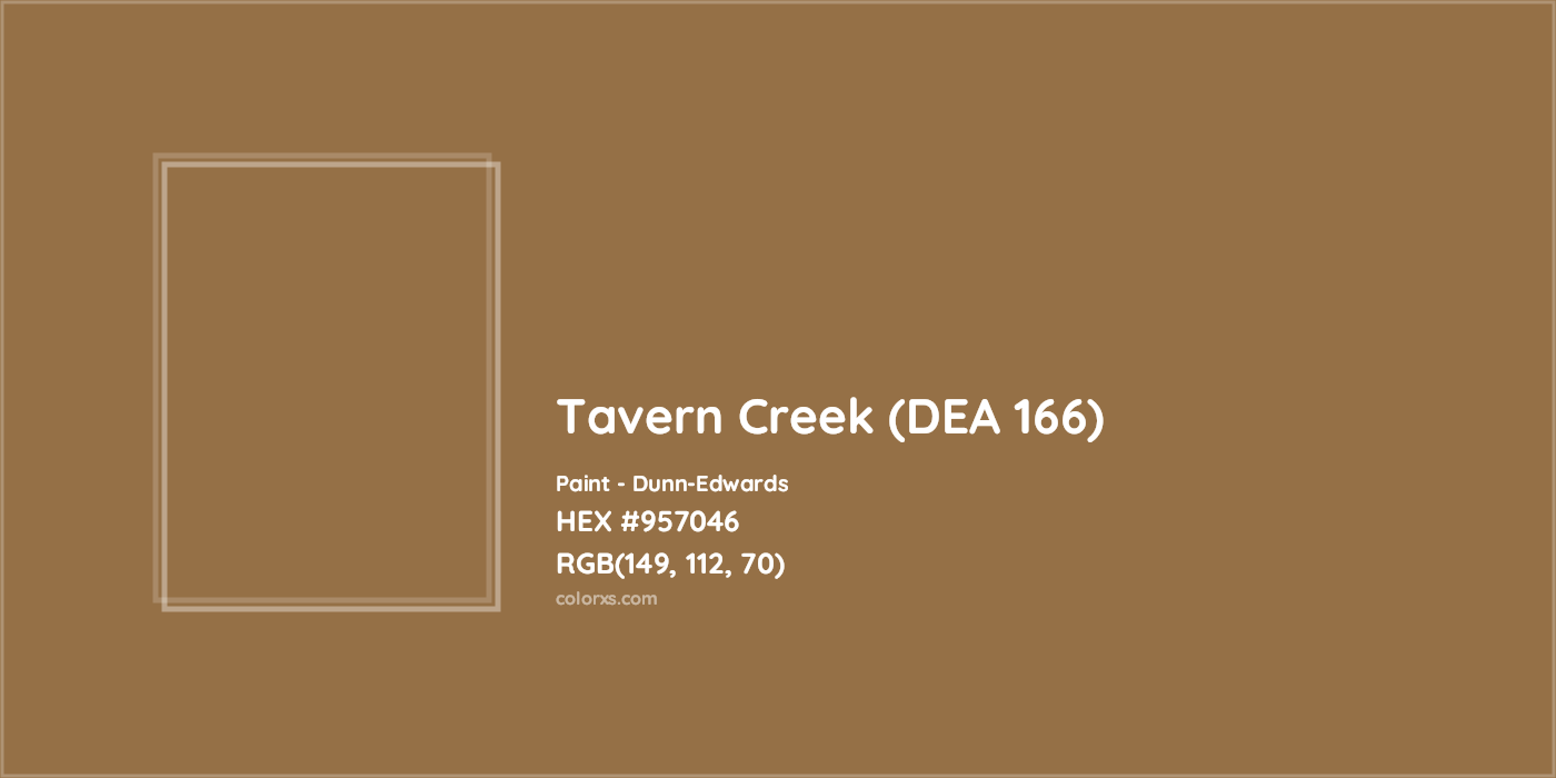 HEX #957046 Tavern Creek (DEA 166) Paint Dunn-Edwards - Color Code