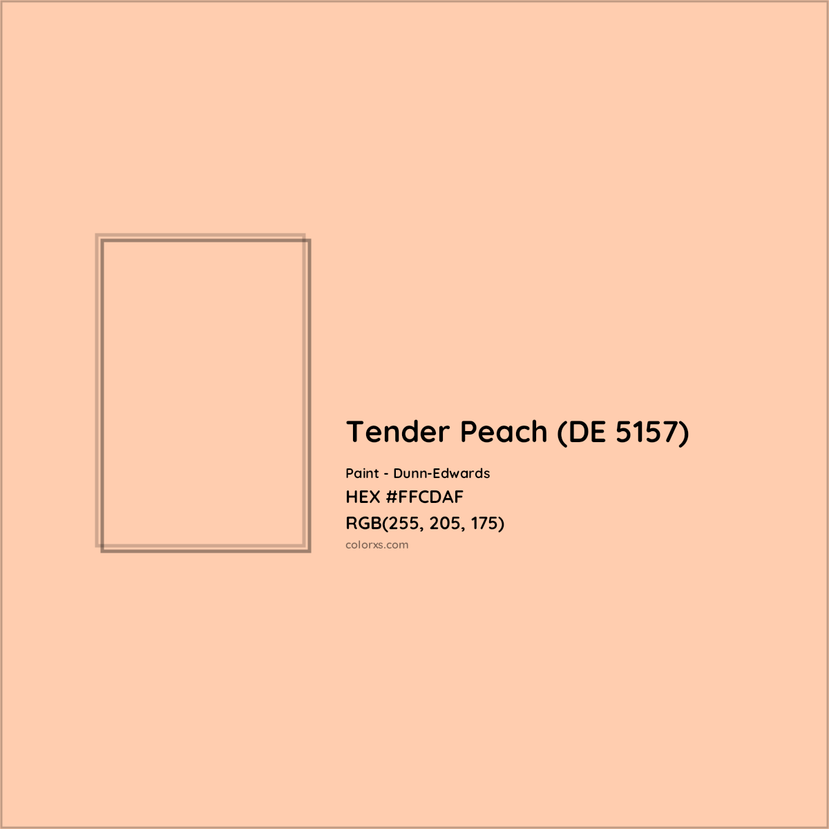 HEX #FFCDAF Tender Peach (DE 5157) Paint Dunn-Edwards - Color Code