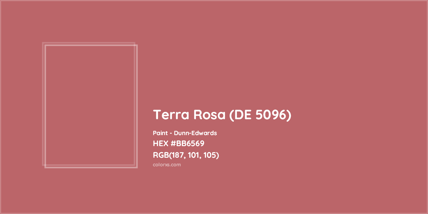 HEX #BB6569 Terra Rosa (DE 5096) Paint Dunn-Edwards - Color Code