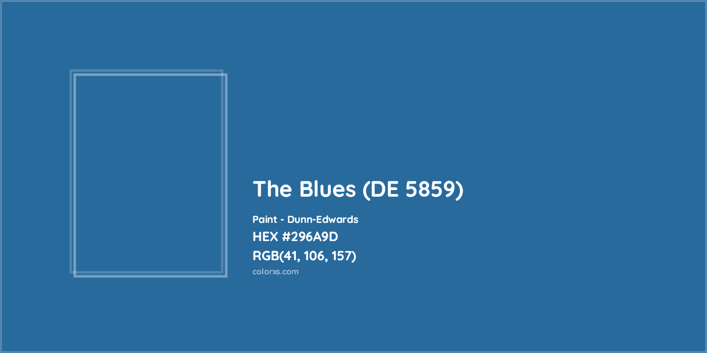 HEX #296A9D The Blues (DE 5859) Paint Dunn-Edwards - Color Code