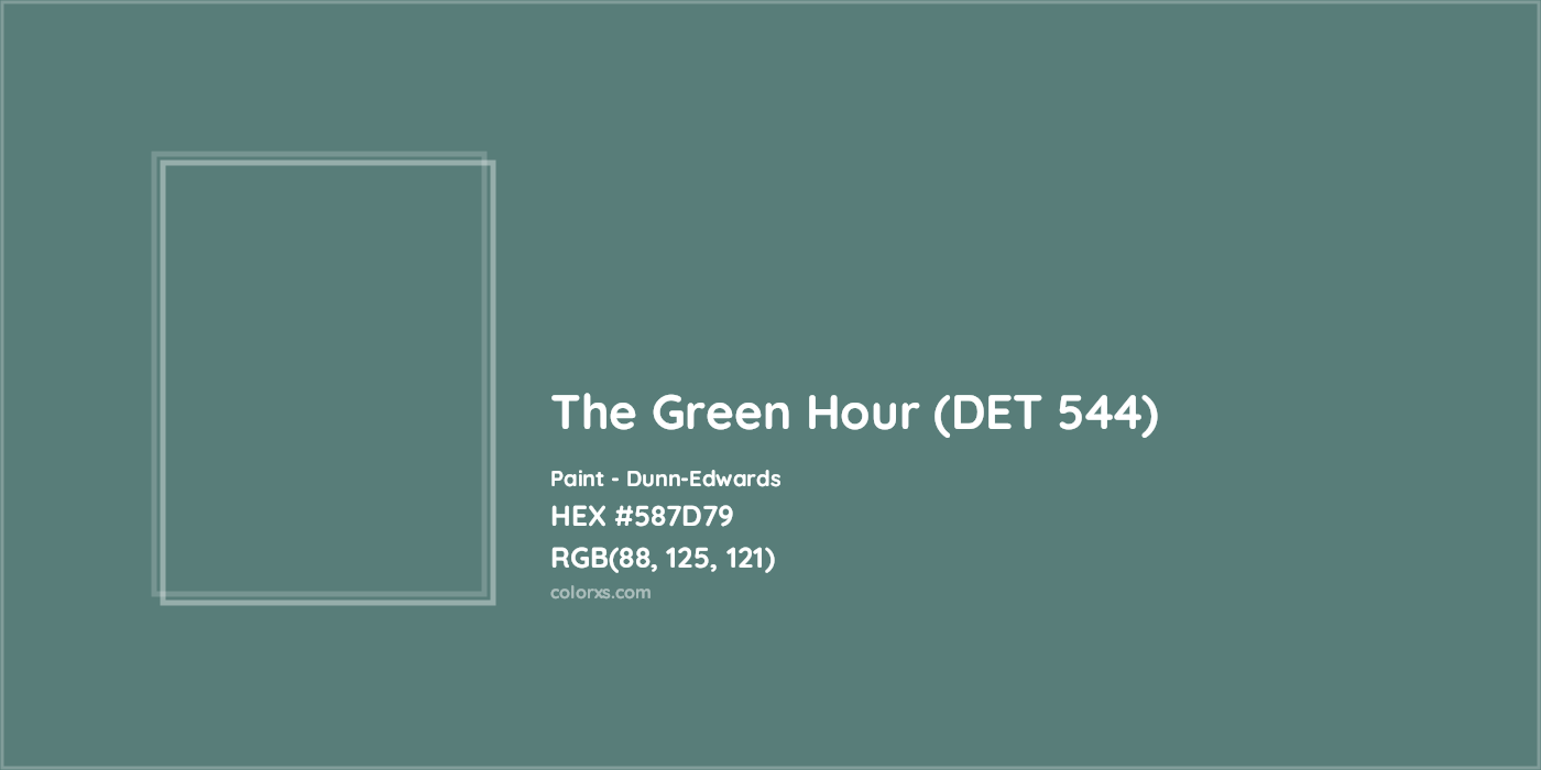 HEX #587D79 The Green Hour (DET 544) Paint Dunn-Edwards - Color Code