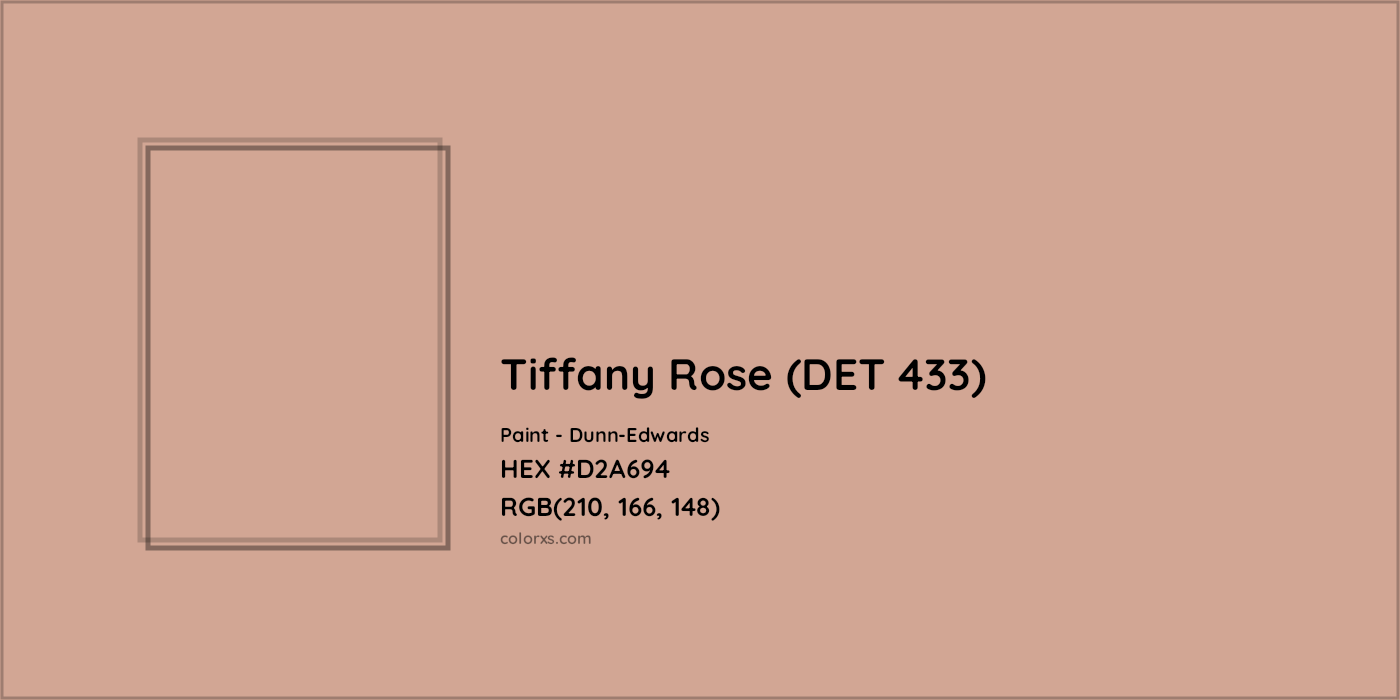 HEX #D2A694 Tiffany Rose (DET 433) Paint Dunn-Edwards - Color Code