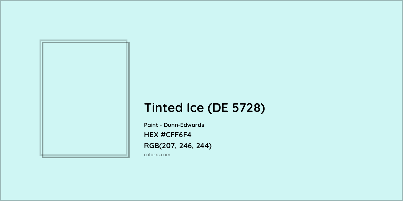 HEX #CFF6F4 Tinted Ice (DE 5728) Paint Dunn-Edwards - Color Code