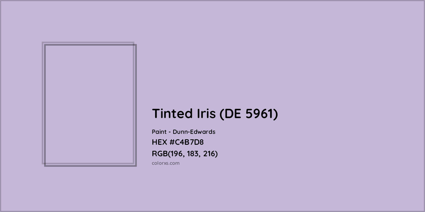 HEX #C4B7D8 Tinted Iris (DE 5961) Paint Dunn-Edwards - Color Code