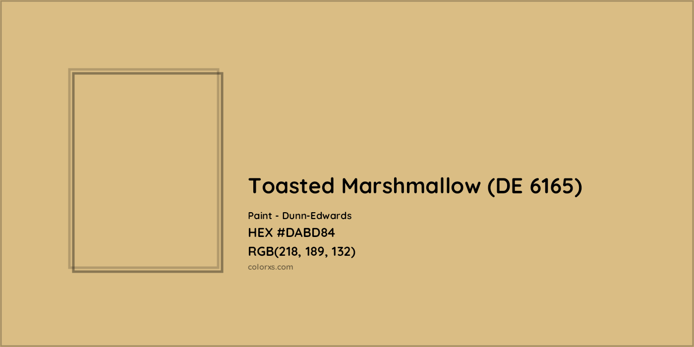HEX #DABD84 Toasted Marshmallow (DE 6165) Paint Dunn-Edwards - Color Code