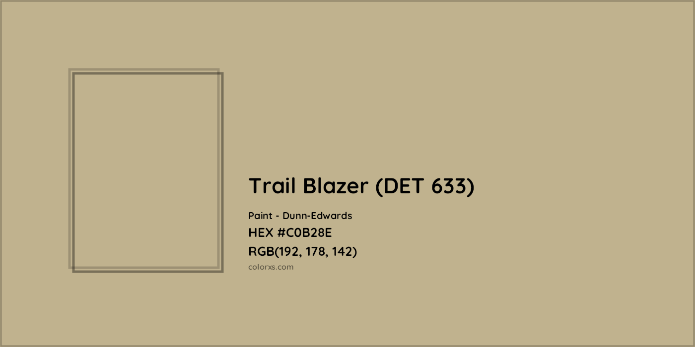 HEX #C0B28E Trail Blazer (DET 633) Paint Dunn-Edwards - Color Code