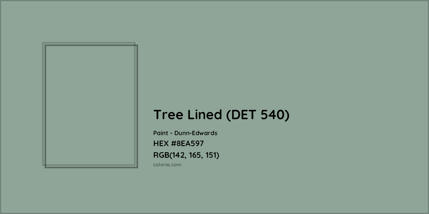 HEX #8EA597 Tree Lined (DET 540) Paint Dunn-Edwards - Color Code