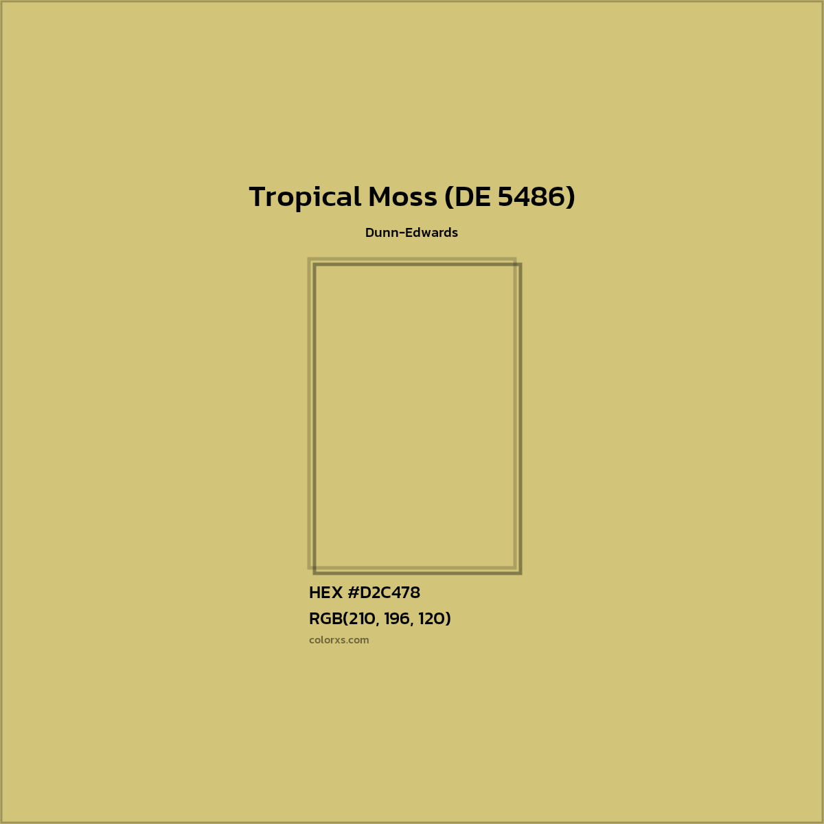 HEX #D2C478 Tropical Moss (DE 5486) Paint Dunn-Edwards - Color Code