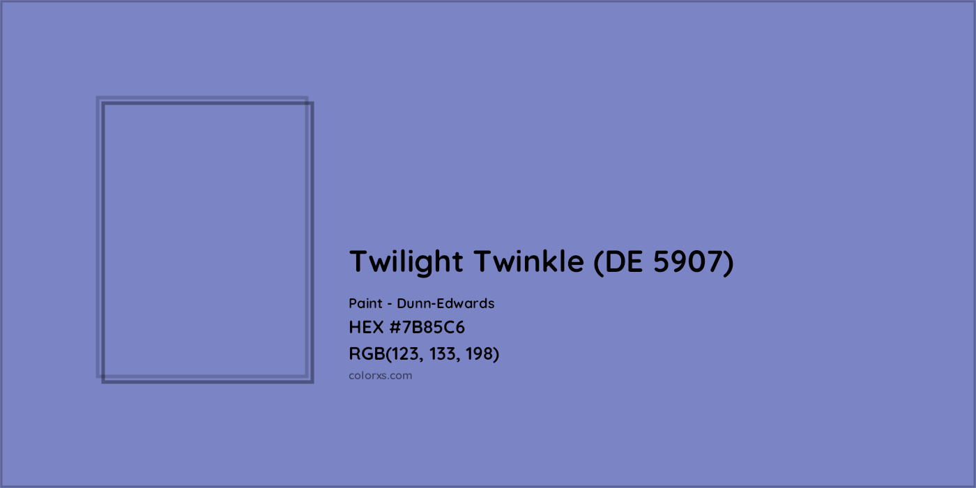 HEX #7B85C6 Twilight Twinkle (DE 5907) Paint Dunn-Edwards - Color Code