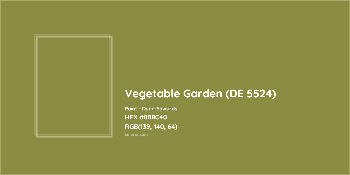 HEX #8B8C40 Vegetable Garden (DE 5524) Paint Dunn-Edwards - Color Code