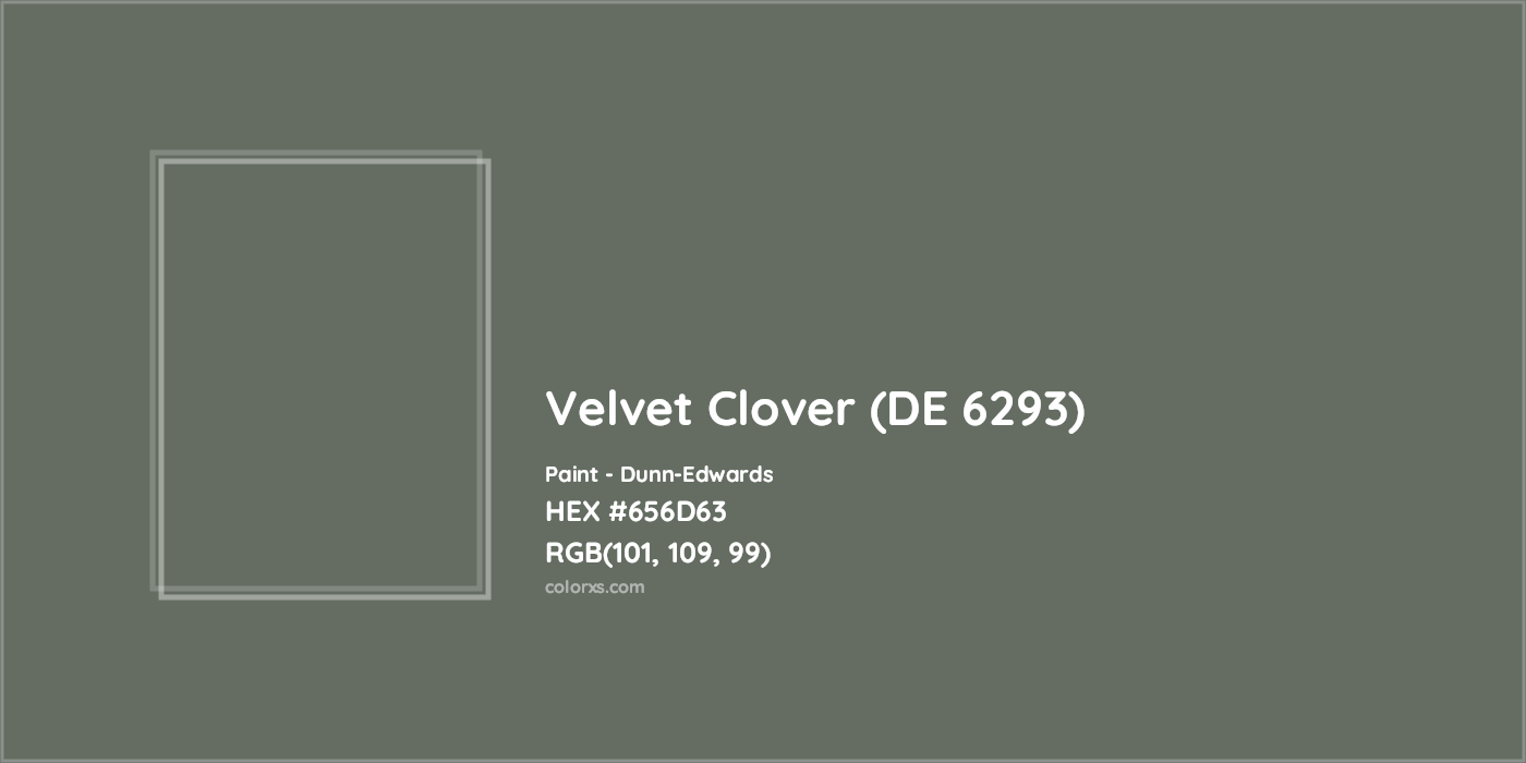 HEX #656D63 Velvet Clover (DE 6293) Paint Dunn-Edwards - Color Code