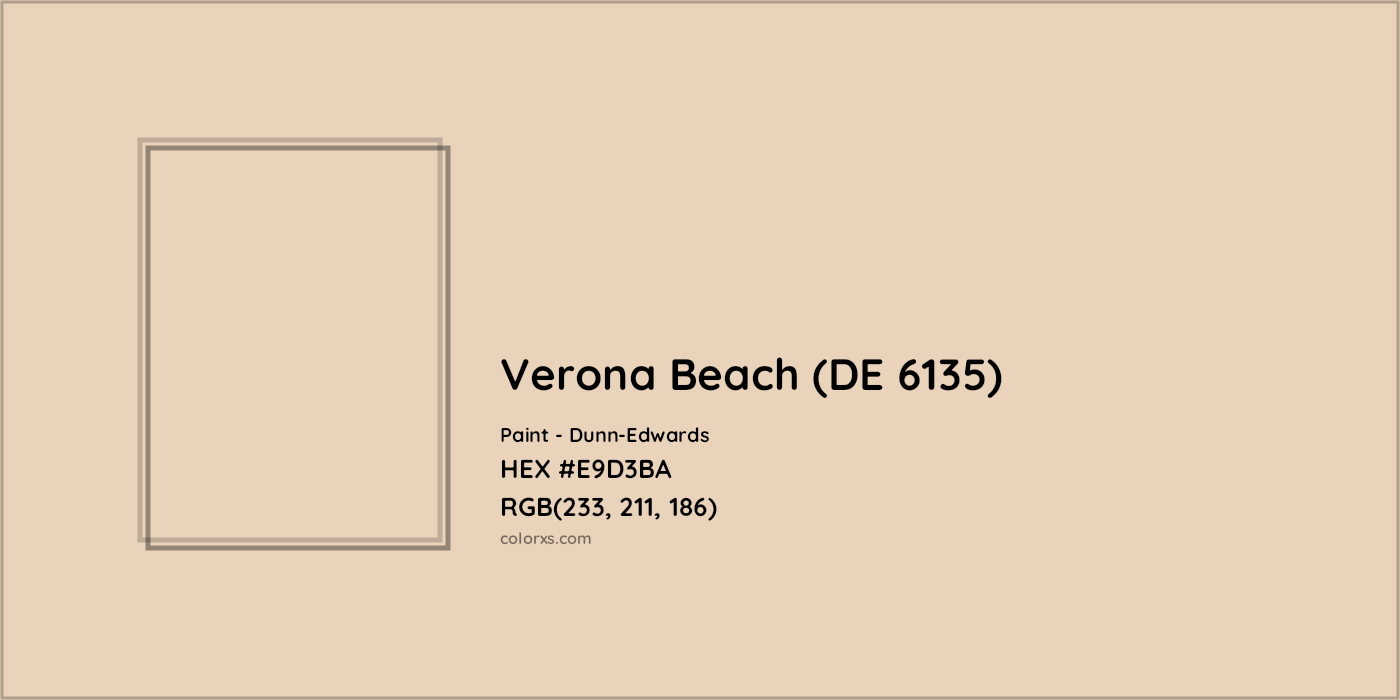 HEX #E9D3BA Verona Beach (DE 6135) Paint Dunn-Edwards - Color Code