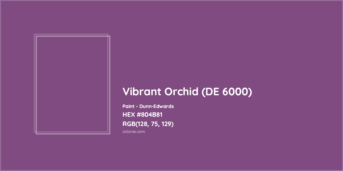 HEX #804B81 Vibrant Orchid (DE 6000) Paint Dunn-Edwards - Color Code