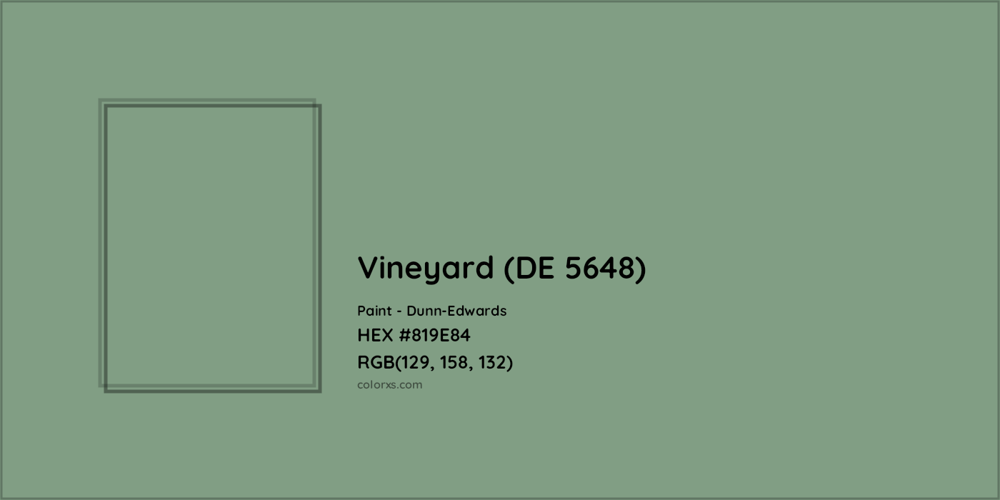 HEX #819E84 Vineyard (DE 5648) Paint Dunn-Edwards - Color Code