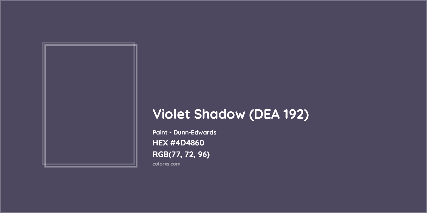 HEX #4D4860 Violet Shadow (DEA 192) Paint Dunn-Edwards - Color Code