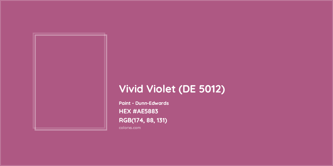 HEX #AE5883 Vivid Violet (DE 5012) Paint Dunn-Edwards - Color Code